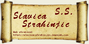 Slavica Strahinjić vizit kartica